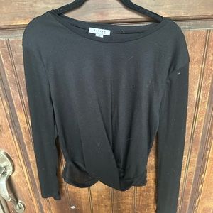 Favlux Black Top with twist front, size M, EUC